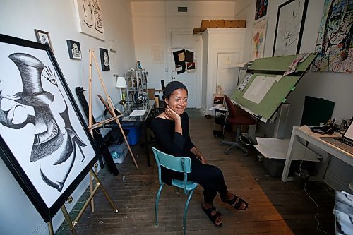 JOHN WOODS / WINNIPEG FREE PRESS
Artist Danielle Friesen is photographed in her studio in downtown Winnipeg Wednesday, July 22, 2020. 

Reporter: King/Five Things