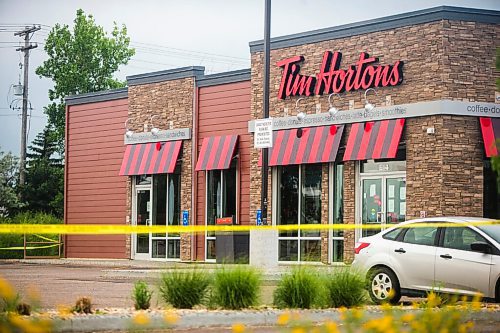 MIKAELA MACKENZIE / WINNIPEG FREE PRESS

Police investigate the scene of a serious incident in a parking lot near Lagimodiere Boulevard and Fermor Avenue in Winnipeg on Friday, July 24, 2020.
Winnipeg Free Press 2020.