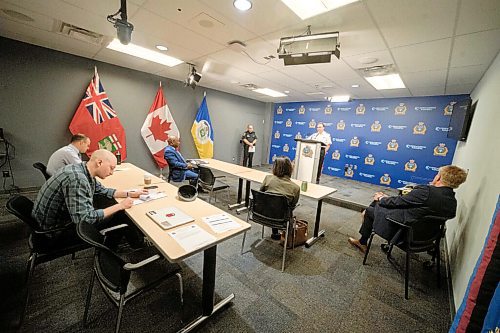 Mike Sudoma / Winnipeg Free Press
Winnipeg Free Press reporter, Ryan Thorpe, takes notes as Winnipeg Police Chief, Danny Smyth, comments on the 2019 Annual Statistics Report at a press event Friday morning at Police Headquarters downtown.
July 24, 2020