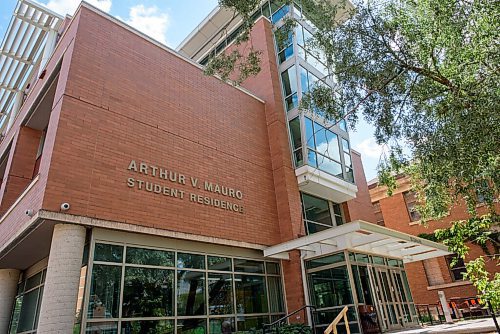 JESSE BOILY  / WINNIPEG FREE PRESS
Arthur V. Mauro student residence at the University of Manitoba campus on Friday. UofM will keep only two residences open for the fall semester with single occupancy.  Friday, July 24, 2020.
Reporter: Maggie