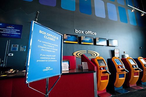 Mike Sudoma / Winnipeg Free Press
The box office at Scotiabank Theatre at Polo Park is closed and contactless purchase through online or on one of the kiosks is encouraged to purchase movie tickets as movie theatres open for the first time since the before the CoVid lockdown.
July 25, 2020