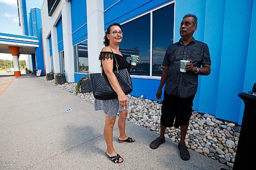 JOHN WOODS / WINNIPEG FREE PRESS
Lori-Ann and Paul Singh joined the other large numbers of people for the COVID-19 re-opening of South Beach Casino in Scanterbury Sunday, July 26, 2020.

Reporter:Abas
