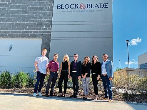 Canstar Community News The management and ownership team behind Block & Blade is (from left) Darnell Banman (executive chef);Logan Goolcharan (bar manager); Samantha Holmes (assistant manager); Chad Corbett (owner); Emma, Tammy and Craig Young (owners).