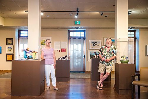 MIKAELA MACKENZIE / WINNIPEG FREE PRESS

Curator Leona Herzog and artist Bill Lobchuk pose for a portrait at the Buhler Gallery at the St. Boniface Hospital in Winnipeg on Tuesday, July 28, 2020. For Frances Koncan story.
Winnipeg Free Press 2020.