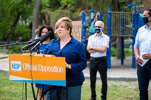 MIKAELA MACKENZIE / WINNIPEG FREE PRESS

MLA Lisa Naylor speaks to media about an alternative plan for Manitoba schools in Winnipeg on Tuesday, July 28, 2020. For Maggie Macintosh story.
Winnipeg Free Press 2020.