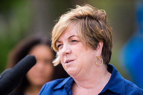 MIKAELA MACKENZIE / WINNIPEG FREE PRESS

MLA Lisa Naylor speaks to media about an alternative plan for Manitoba schools in Winnipeg on Tuesday, July 28, 2020. For Maggie Macintosh story.
Winnipeg Free Press 2020.