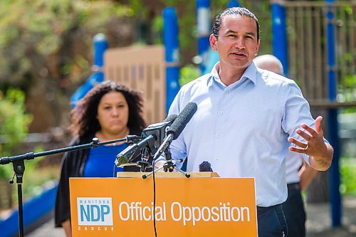 MIKAELA MACKENZIE / WINNIPEG FREE PRESS

NDP leader Wab Kinew speaks to media about an alternative plan for Manitoba schools in Winnipeg on Tuesday, July 28, 2020. For Maggie Macintosh story.
Winnipeg Free Press 2020.