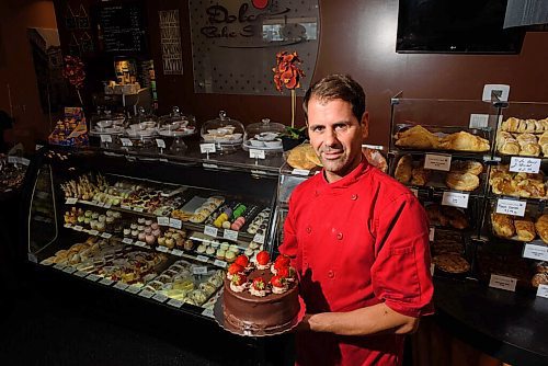 JESSE BOILY  / WINNIPEG FREE PRESS
Roberto Galli, owner and pastry chef at Dolce Bake shop, shows  some of his shops treats at his store in Transcona on Tuesday. Tuesday, July 28, 2020.
Reporter: Alison