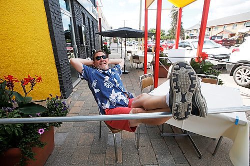 JOHN WOODS / WINNIPEG FREE PRESS
Scot McTaggart, owner of Fusion Grill, is photographed on his restaurant patio Tuesday, July 28, 2020. The citys temporary patio licences have allowed some restaurants to survive the COVID-19 pandemic.

Reporter: Zoratti