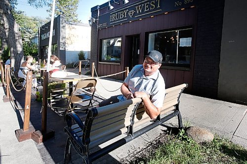 JOHN WOODS / WINNIPEG FREE PRESS
Jamie Hilland, co-owner of The Ruby West restaurant, is photographed on his restaurant patio Tuesday, July 28, 2020. The citys temporary patio licences have allowed some restaurants to survive the COVID-19 pandemic.

Reporter: Zoratti