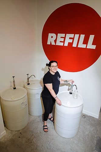 MIKE DEAL / WINNIPEG FREE PRESS
As many Canadians are rethinking their eco-footprints and trying to cut back on waste, a new enterprise in Winnipeg has started that allows customers to refill a reusable container with things like laundry detergent, dish soap, and shampoo. Co-owner Marisa Loreno hopes the Refill Zerowaste Market does well, but she has a different kind of sustainability in mind.
200729 - Wednesday, July 29, 2020.