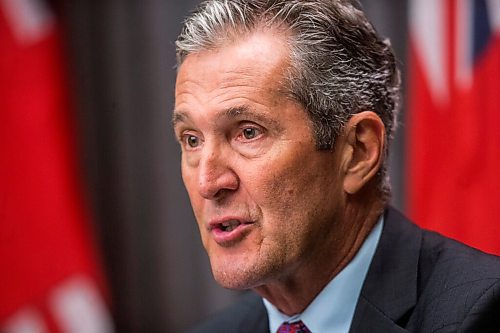 MIKAELA MACKENZIE / WINNIPEG FREE PRESS

Premier Brian Pallister speaks to the media about the Risk Recognition Program at the Manitoba Legislative Building in Winnipeg on Wednesday, July 29, 2020. For Larry Kusch story.
Winnipeg Free Press 2020.