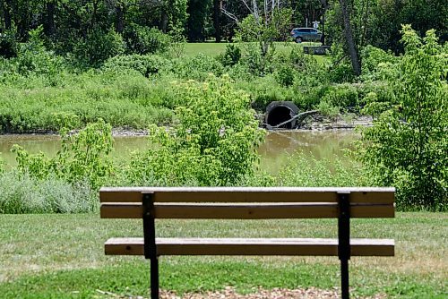 JESSE BOILY  / WINNIPEG FREE PRESS
Sewer outflow into the Assiniboine River by Bourkevale Park on Wednesday. Wednesday, July 29, 2020.
Reporter: Joyanne