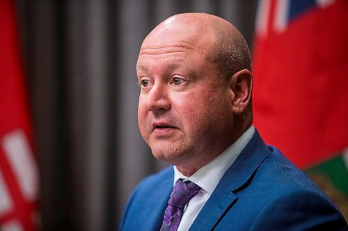 MIKAELA MACKENZIE / WINNIPEG FREE PRESS

Brent Roussin, chief provincial public health officer, speaks to the media about the fall back-to-school plan at the Manitoba Legislative Building in Winnipeg on Thursday, July 30, 2020. For Maggie (and Larry?) story.
Winnipeg Free Press 2020.