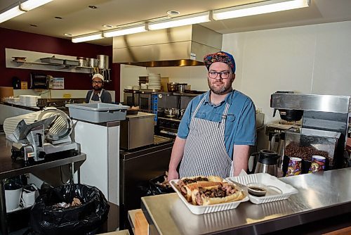 JESSE BOILY  / WINNIPEG FREE PRESS
Nick Graumann, owner of Nicks on Broadway, shows one of the restaurants popular beef dip sandwiches at his restaurant on Friday. Friday, July 31, 2020.
Reporter: Sanderson