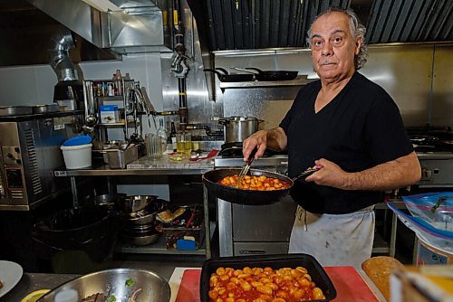 JESSE BOILY  / WINNIPEG FREE PRESS
Michael Pepé cooks up some pasta at Nuccis Gelati on Friday. Nuccis is part of Folkloramas scavenger hunt of of local destinations and restaurants. Friday, July 31, 2020.
Reporter: Eva Wasney