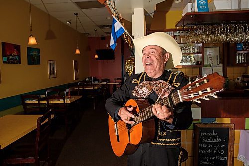 JESSE BOILY  / WINNIPEG FREE PRESS
Jose Valves sings and plays his guitar at La Fiesta Cafecito on Friday. Friday, July 31, 2020.
Reporter: Eva Wasney