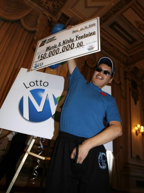 MIKE.APORIUS@FREEPRESS.MB.CA $50 million Lotto Max winners Kirby and Marie Fontaine arrive and talk to media at Fort Garry Hotel Tuesday. NOVEMBER 10/2009 WINNIPEG FREE PRESS