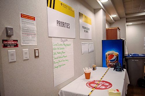 JESSE BOILY  / WINNIPEG FREE PRESS
The RRC Emergency Operations Centre at the Red River College on Wednesday. Wednesday, Aug. 5, 2020.
Reporter: Maggie