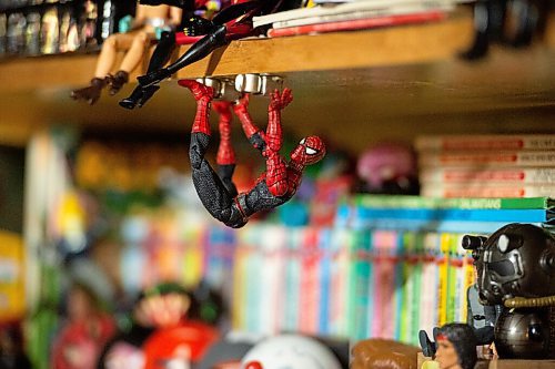 Mike Sudoma / Winnipeg Free Press
A Spider-man figurine hangs above a ton of other collectable figurines.
August 7, 2020