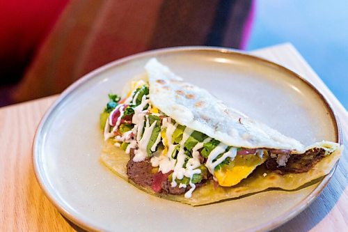 MIKAELA MACKENZIE / WINNIPEG FREE PRESS

Honduran Balaedas at Juneberry, a new breakfast/lunch spot in Winnipeg on Monday, Aug. 10, 2020. The restaurant has been hopping since opening in July -- no small feat amid a pandemic. For Jen Zoratti story.
Winnipeg Free Press 2020.