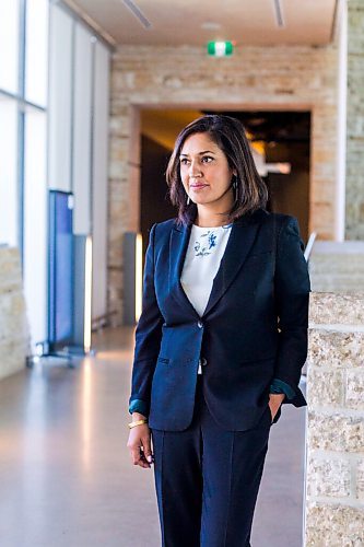 MIKAELA MACKENZIE / WINNIPEG FREE PRESS

The new CEO of the Canadian Museum for Human Rights, Isha Khan, poses for a portrait at the museum in Winnipeg on Monday, Aug. 10, 2020.
Winnipeg Free Press 2020.