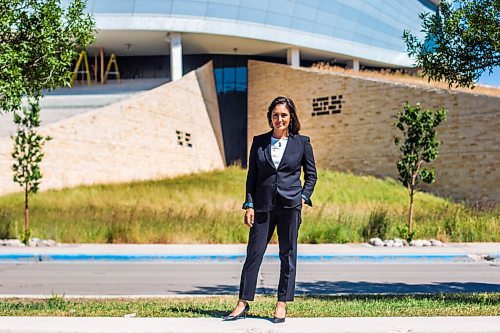 MIKAELA MACKENZIE / WINNIPEG FREE PRESS

The new CEO of the Canadian Museum for Human Rights, Isha Khan, poses for a portrait at the museum in Winnipeg on Monday, Aug. 10, 2020.
Winnipeg Free Press 2020.