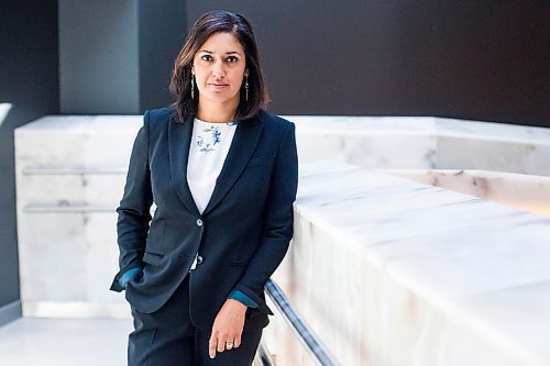 MIKAELA MACKENZIE / WINNIPEG FREE PRESS

The new CEO of the Canadian Museum for Human Rights, Isha Khan, poses for a portrait at the museum in Winnipeg on Monday, Aug. 10, 2020.
Winnipeg Free Press 2020.