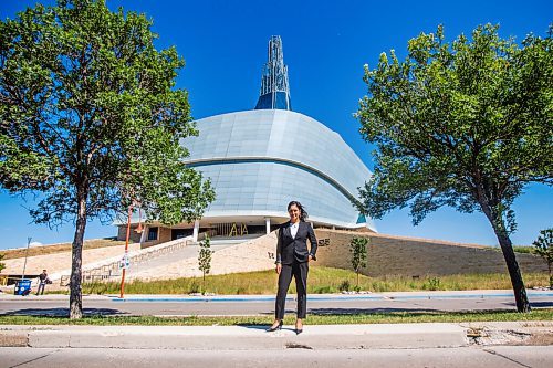 MIKAELA MACKENZIE / WINNIPEG FREE PRESS

The new CEO of the Canadian Museum for Human Rights, Isha Khan, poses for a portrait at the museum in Winnipeg on Monday, Aug. 10, 2020.
Winnipeg Free Press 2020.