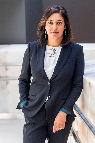 MIKAELA MACKENZIE / WINNIPEG FREE PRESS

The new CEO of the Canadian Museum for Human Rights, Isha Khan, poses for a portrait at the museum in Winnipeg on Monday, Aug. 10, 2020.
Winnipeg Free Press 2020.