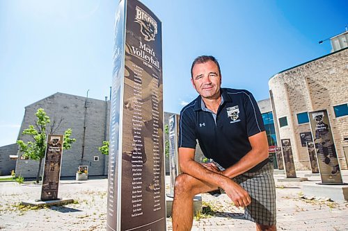 MIKAELA MACKENZIE / WINNIPEG FREE PRESS

Arnd Ludwig, new Bisons mens volleyball coach, poses for a portrait outside of the Investors Group Athletic Centre in Winnipeg on Tuesday, Aug. 11, 2020. For Taylor Allen.
Winnipeg Free Press 2020.