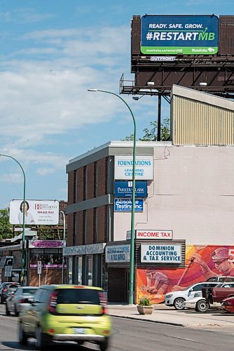 JESSE BOILY  / WINNIPEG FREE PRESS
A Restart MB sign along Portage Ave. on Wednesday. The Manitoba government has launched an advertising campaign for Restart MB promoting the reopening of the economy.  Wednesday, Aug. 12, 2020.
Reporter: