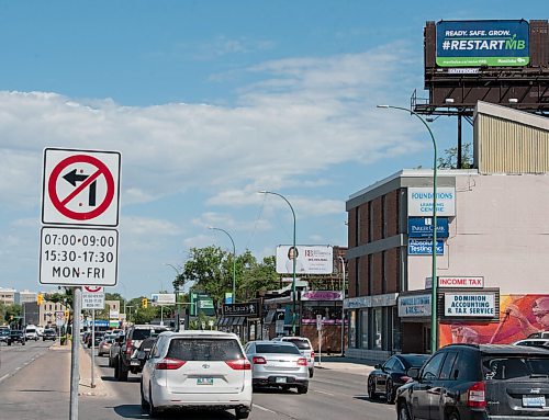 JESSE BOILY  / WINNIPEG FREE PRESS
A Restart MB sign along Portage Ave. on Wednesday. The Manitoba government has launched an advertising campaign for Restart MB promoting the reopening of the economy.  Wednesday, Aug. 12, 2020.
Reporter: