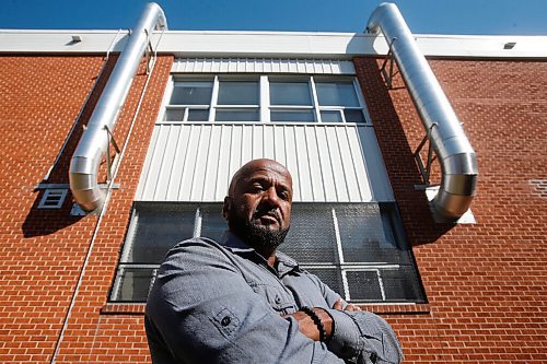 JOHN WOODS / WINNIPEG FREE PRESS
Abe Araya, CUPE Manitoba president and former WSD maintenance staffer for 20 years, is photographed in front of ventilation stacks st Elmwood High School in Winnipeg Wednesday, August 12, 2020. Araya is concerned that school ventilation systems are not up to COVID-19 standards.

Reporter: Macintosh