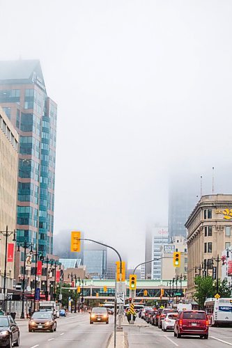 MIKAELA MACKENZIE / WINNIPEG FREE PRESS

Fog envelopes the high rises on Portage Avenue in the early morning in Winnipeg on Friday, Aug. 14, 2020. Standup.
Winnipeg Free Press 2020.