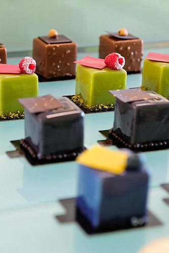 Daniel Crump / Winnipeg Free Press. A selection of petit gateaux on offer at S Squared Pâtisserie on Roblin Blvd. August 15, 2020.