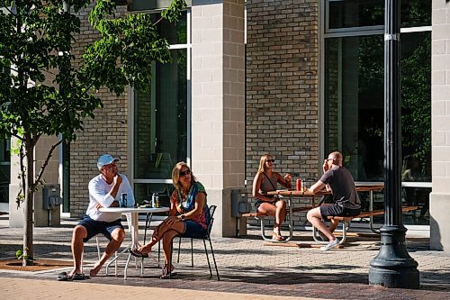Daniel Crump / Winnipeg Free Press. Customers enjoy a sunny Saturday afternoon at Bijou Patio in Old Market Square in the Exchange District. August 15, 2020.