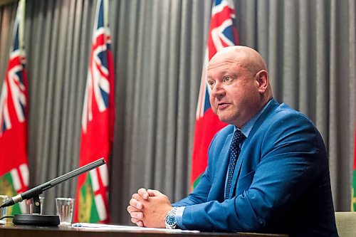 MIKAELA MACKENZIE / WINNIPEG FREE PRESS

Dr. Brent Roussin, chief provincial public health officer, speaks to the media during a COVID-19 update at the Manitoba Legislative Building in Winnipeg on Monday, Aug. 17, 2020. For Carol Sanders story.
Winnipeg Free Press 2020.