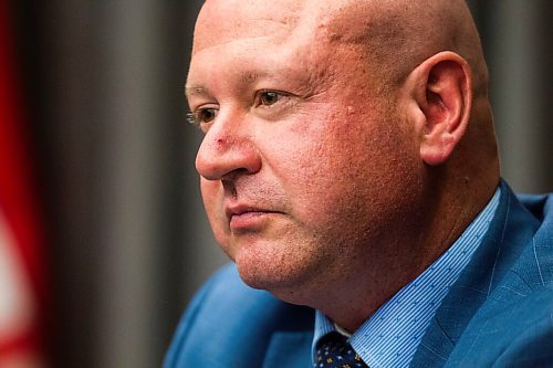 MIKAELA MACKENZIE / WINNIPEG FREE PRESS

Dr. Brent Roussin, chief provincial public health officer, speaks to the media during a COVID-19 update at the Manitoba Legislative Building in Winnipeg on Monday, Aug. 17, 2020. For Carol Sanders story.
Winnipeg Free Press 2020.