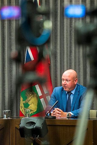 MIKAELA MACKENZIE / WINNIPEG FREE PRESS

Dr. Brent Roussin, chief provincial public health officer, speaks to the media during a COVID-19 update at the Manitoba Legislative Building in Winnipeg on Monday, Aug. 17, 2020. For Carol Sanders story.
Winnipeg Free Press 2020.