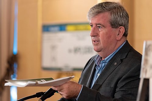 JESSE BOILY  / WINNIPEG FREE PRESS
Glen Murray, current Green Party of Canada Leadership Candidate, speaks to media where he showed his plan to help end poverty in Canada at the Fort Gary Hotel in the Provencher Room on Wednesday. Wednesday, Aug. 19, 2020.
Reporter: