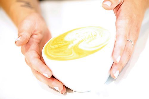 JOHN WOODS / WINNIPEG FREE PRESS
Rae de Sousa, manager at Harrisons Coffee Co., makes a latte at Al Dawsons new coffee shop and roaster on Waterfront Drive in Winnipeg Tuesday, August 19, 2020. 

Reporter: Durrani