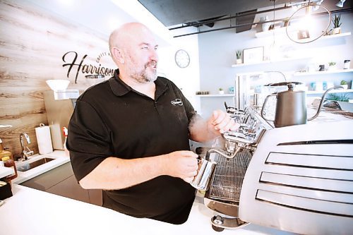 JOHN WOODS / WINNIPEG FREE PRESS
Al Dawson, owner of Harrisons Coffee Co., makes a latte at his new coffee shop and roaster on Waterfront Drive in Winnipeg Tuesday, August 19, 2020. 

Reporter: Durrani