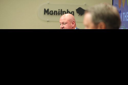 RUTH BONNEVILLE / WINNIPEG FREE PRESS

Local - covid update

Cameron Friesen, Manitoba's Minister of Health and  Dr. Brent Roussin, Manitoba's chief public health officer, hold press conference at the Legislative Building Thursday. 

Aug 20th, 2020