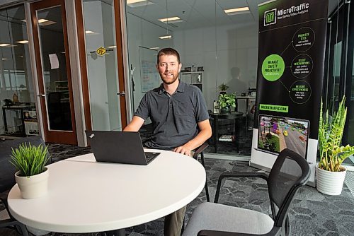 JESSE BOILY  / WINNIPEG FREE PRESS
Craig Milligan is the CEO and co-founder of MicroTraffic which uses AI to analyze traffic patterns, stops for a photo at his office on Friday. Friday, Aug. 21, 2020.
Reporter: Cash