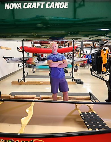 RUTH BONNEVILLE / WINNIPEG FREE PRESS

Health - Rick Shone

Environmental portraits of Rick Shone, owner of Wilderness Supply on Isabel Street, for story on the spike in outdoor equipment sales.  Many of the kayaks and canoes in photo are spoken for by customers. 

Story: How Manitobans are discovering outdoor summer activities during the pandemic (these photos will coincide with photos taken last week of the Experience Manitoba kayaking group)

See Sabrina's story. 

 Aug 25th, 2020