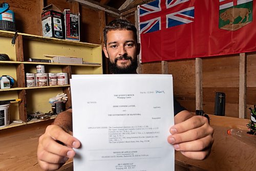 JESSE BOILY  / WINNIPEG FREE PRESS
Jesse Lavoie, who wants to grow his own cannabis is taking the provincial government to court, poses for a photo in his garage at his home on Thursday. Thursday, Aug. 27, 2020.
Reporter:Malak