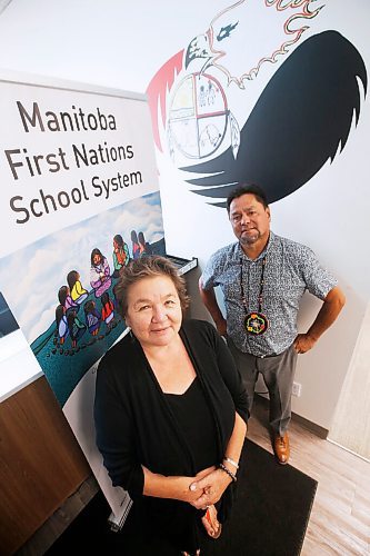 JOHN WOODS / WINNIPEG FREE PRESS
Dr Nora Murdock, Director of Instructional Services at the Manitoba First Nations School System, and Charles Cochrane, Executive Director of Manitoba First Nations Education Resource Centre (MFNERC) are photographed at the MFNERC in Winnipeg Thursday, August 27, 2020. First Nations are working to get their students back to class.

Reporter: Maggie