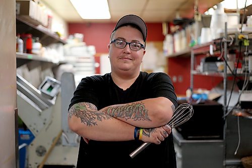 SHANNON VANRAES/WINNIPEG FREE PRESS
Chef Ashley Hebel prepares The Frenchway's Le Burger Week contender, the Manitoba Social, on Friday August 28, 2020.