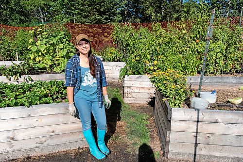 JESSE BOILY  / WINNIPEG FREE PRESS
Byanka Holder stops for a photo at the families garden out near Oakbank on Monday. Holders garden has grown in size so she has begun canning some of her veggies from her garden. Monday, Aug. 31, 2020.
Reporter: Eva Wasney
